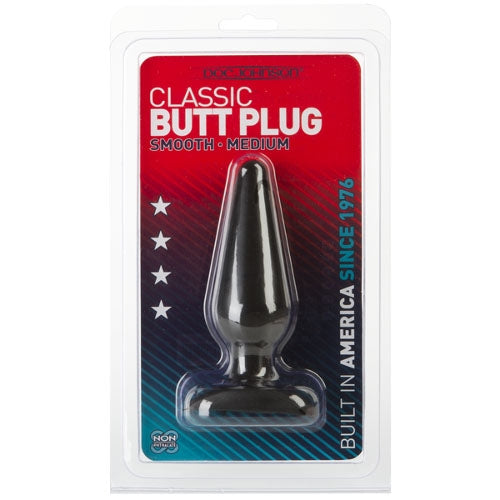 Classic Butt Plug – Smooth Medium - Black