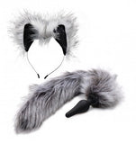 Grey Wolf Tail and Ears Set